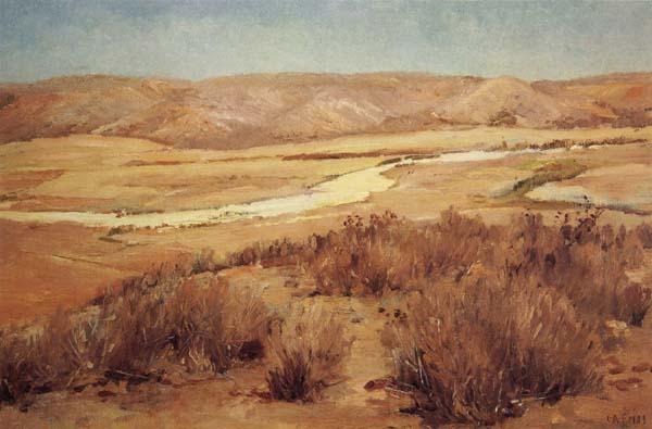 Charles Fries Looking Down Mission Valley,Summertime